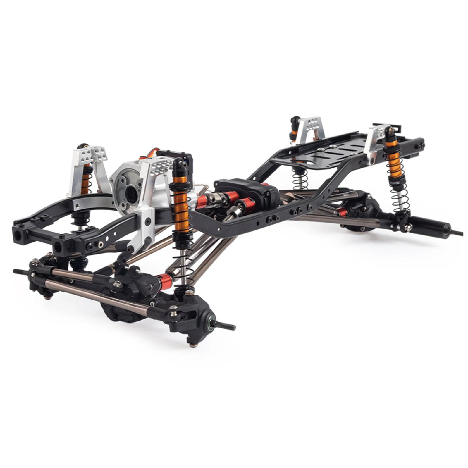 

RCGOFOLLOW Car Frame RC Car Part Precision Chassis Frame For 1/10 Axial SCX10 Crawler RC Upgrade Part RC Car Accessories Black