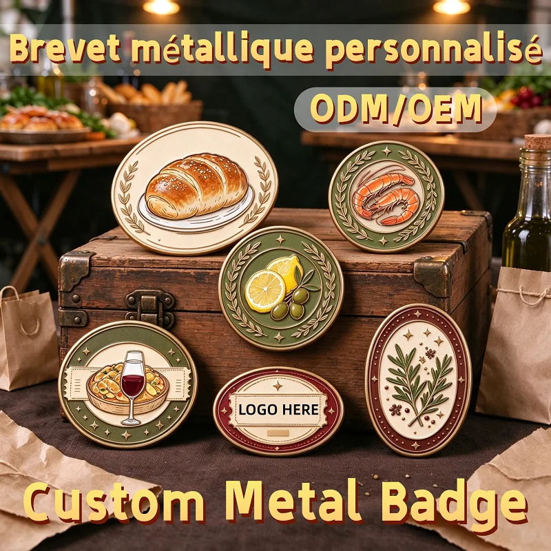 Custom Shaped Metal Logo Enamel Gold Plating Badge Free Custom Design Zinc Alloy Badge Casting Plating Techniques Pin For Clothe