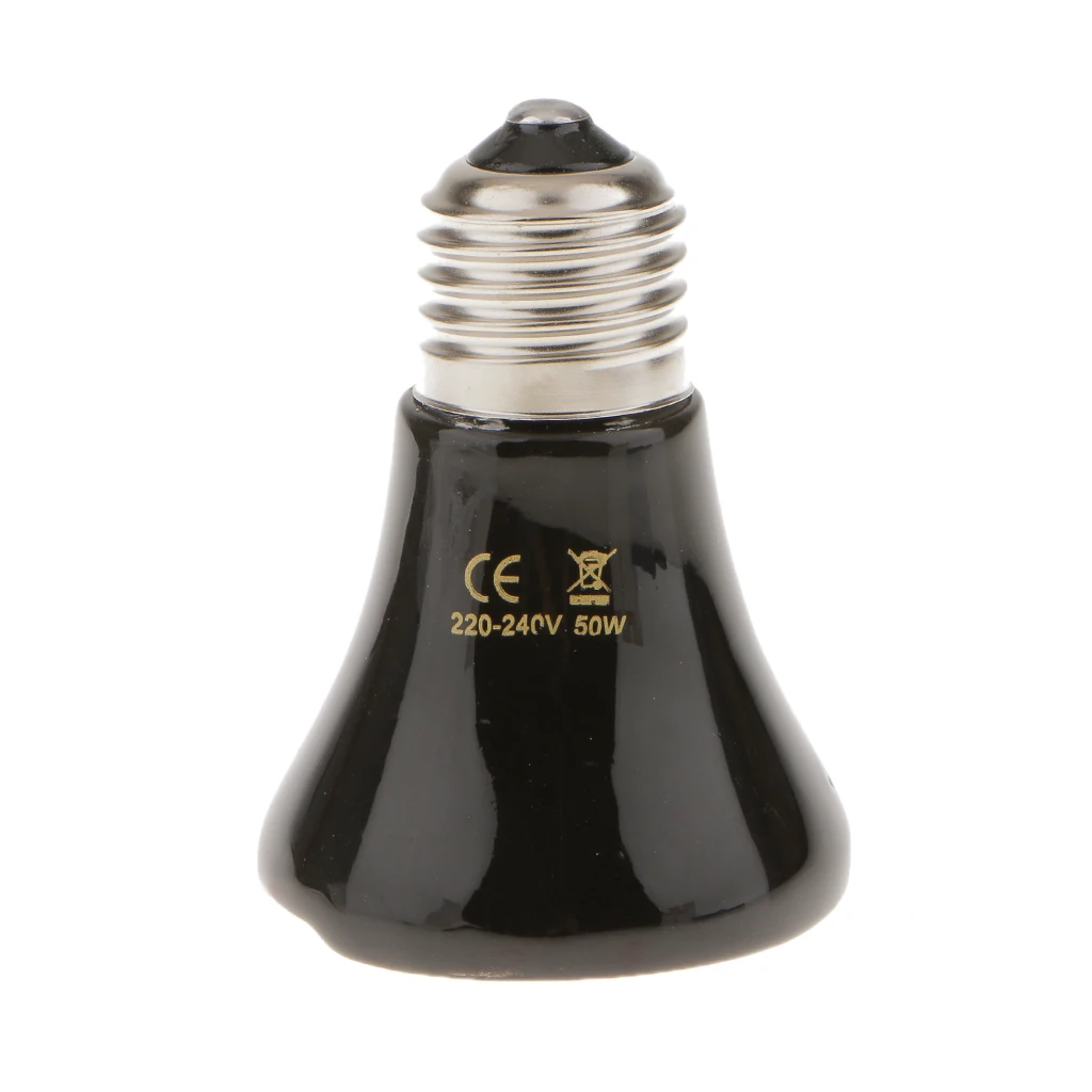 Infrared Ceramic Heat Bulb E27 Reptile Heating Lamp Light for Amphibian Breeding Tanks and Poultry Brooders