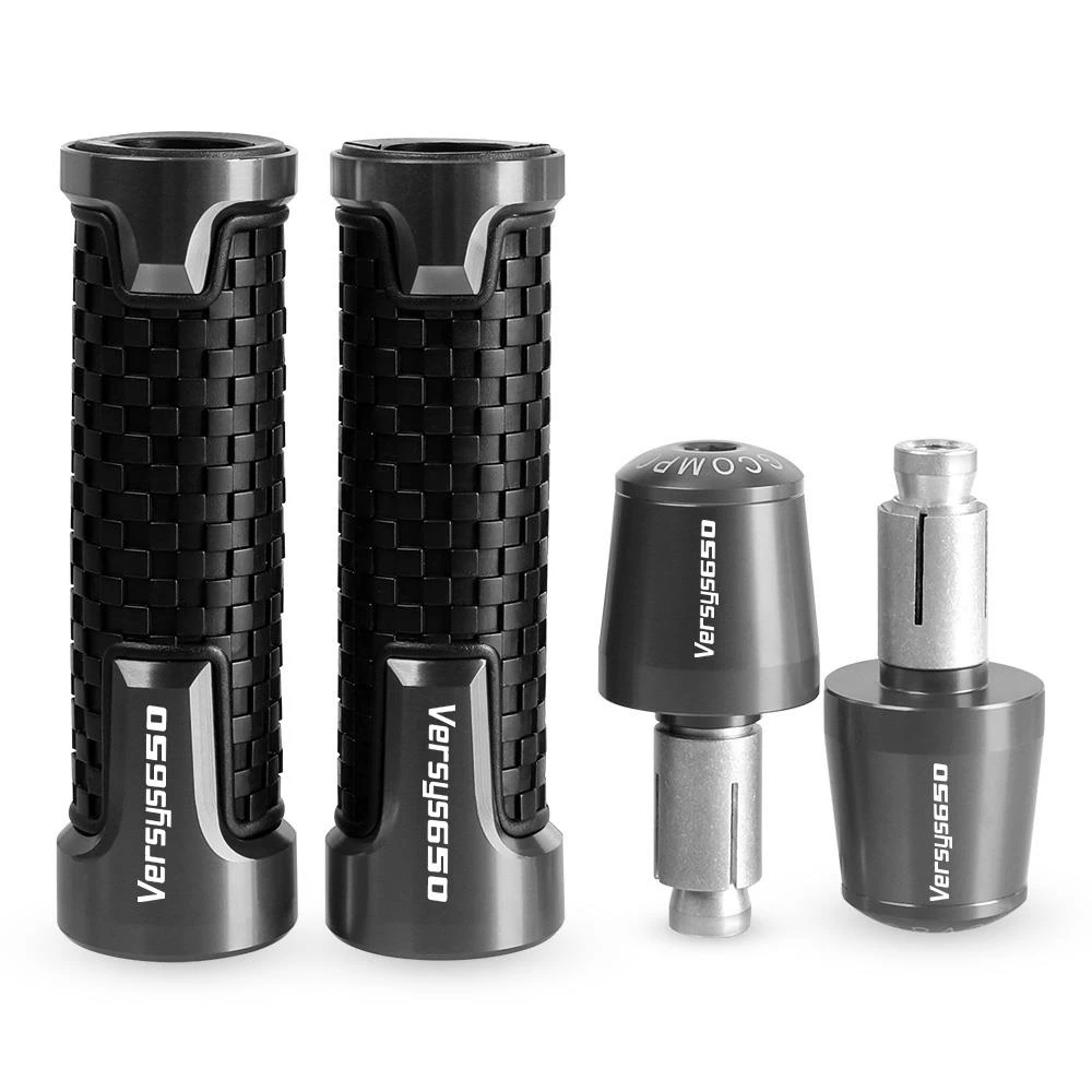 

Motorcycle Accessories For KAWASAKI VERSYS650 1000 VERSYSX 2013 2014-2024 7/8" 22MM Handlebar Hand Grips Handle Bar End Cap plug