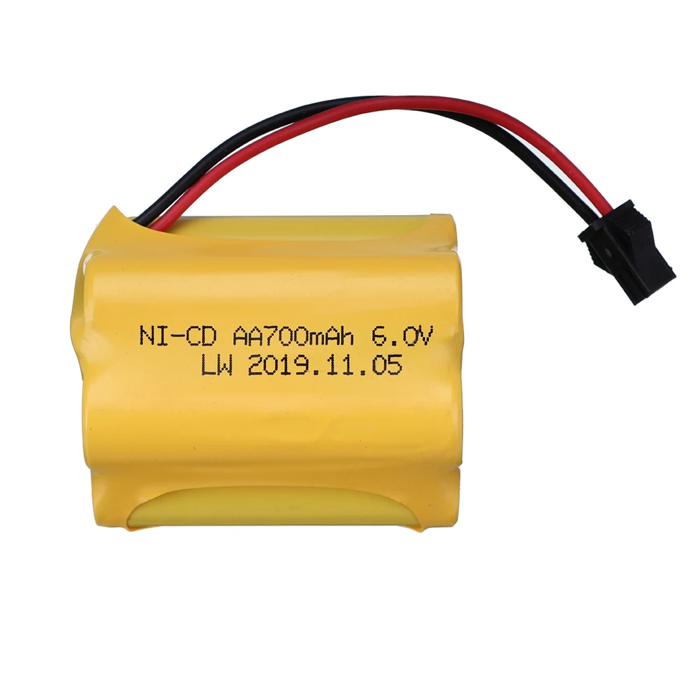 (SM plug) 6v 700mah Rechargeable Battery + USB Charger For Rc toys Cars Tanks Truck Robot Boat AA Ni-CD 6v 700mah Battery Pack