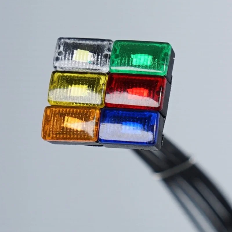 2 ชิ้น LED 3 โวลต์จำลองด้านข้างสำหรับ 1/14 ทามิย่า RC รถบรรทุก SCANIA 770S R620 VOLVO BENZ Arocs MAN TGX รถ