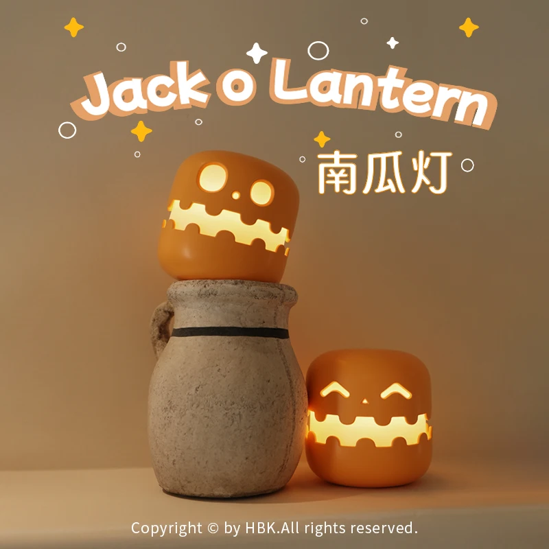 Creative Halloween Pumpkin Nightlight Party Decoration Timed Funny Ornaments Festival Gifts Atmosphere Sleeping Desk Lamp