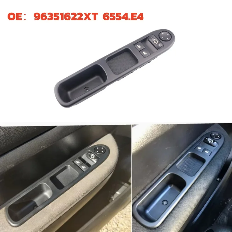 

96351622XT 6554.E4 Car Nearside Driver Front Electric Window Switch For Peugeot 307 2001 2002 2003 2004 2005 2006 2007 2008