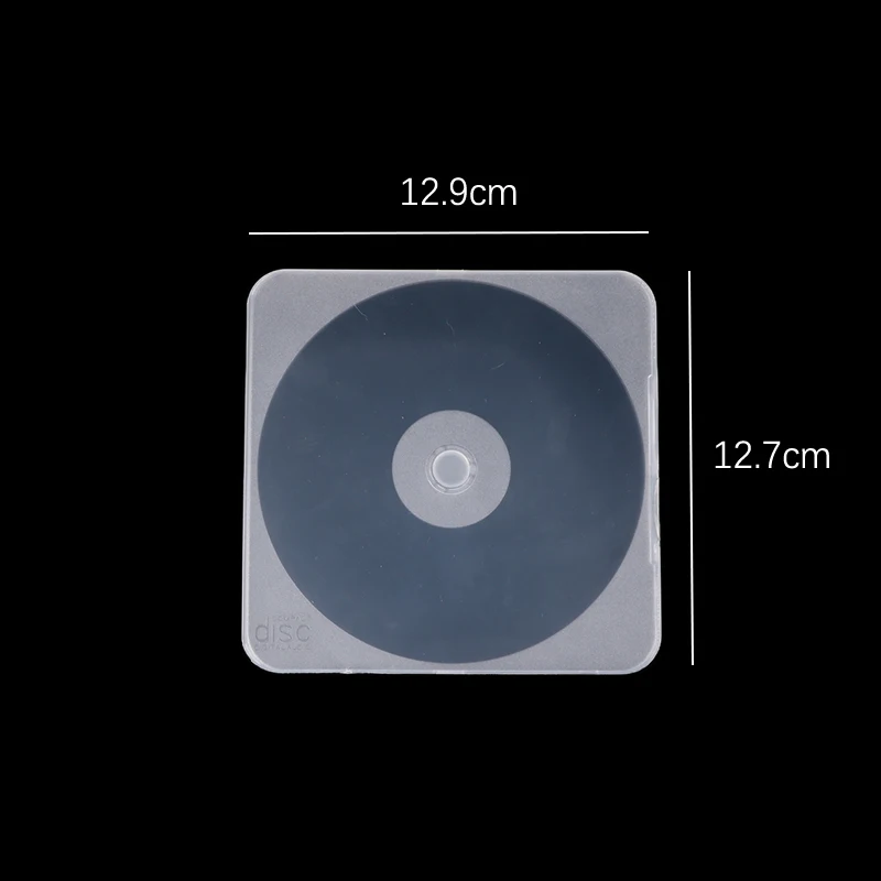 12cm 1/5PCS Thickened DVD Disc Box Practical Transparent Plastic Single Piece Rounded Square CD Case