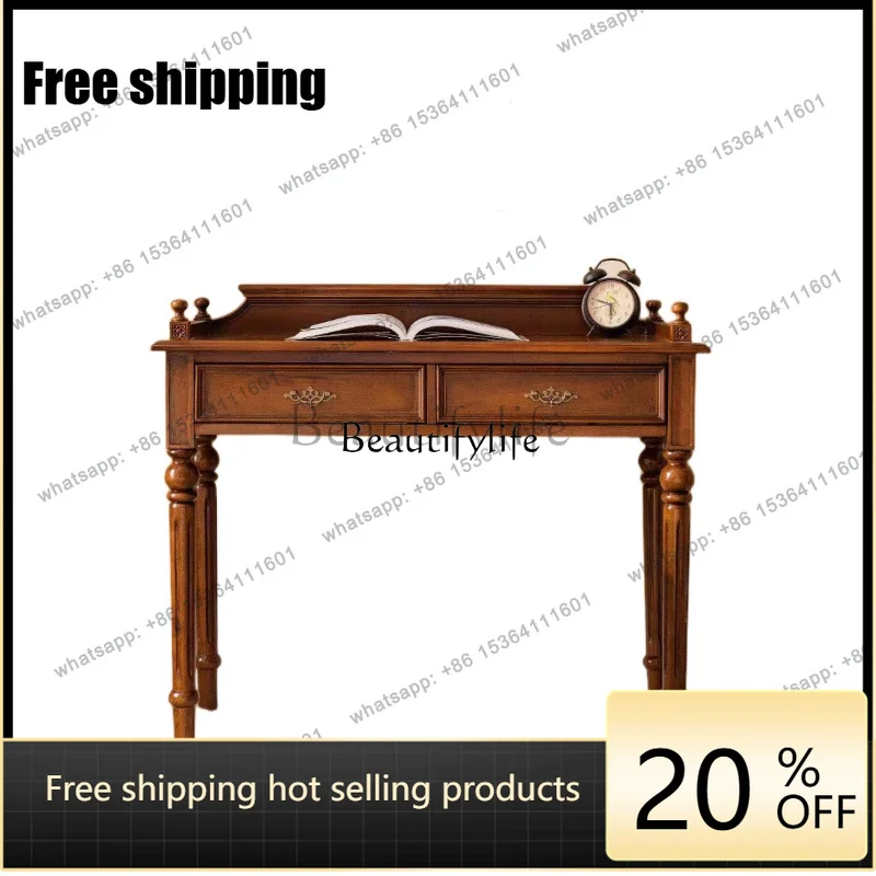 Factory Customization.American solid wood computer writing desk bedroom desk desk customization