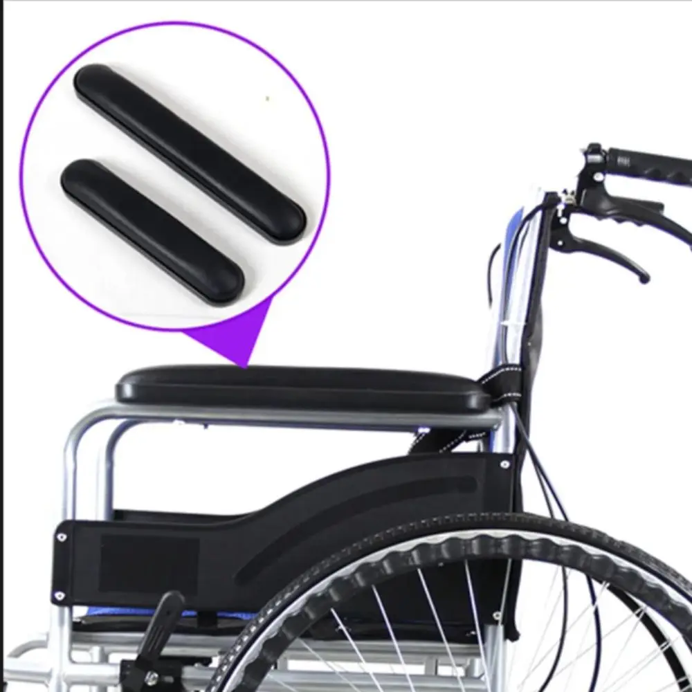 Leather Sponge Wheelchair Armrest Replacement with Screw Wheelchair Arm Pads Cover Chair Pad Cushion Wheelchair Accessories