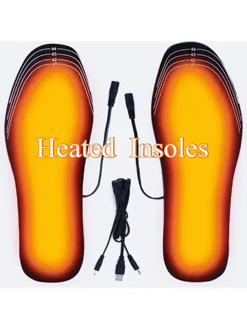 USB Heated Insoles Shoe Electric Foot Warming Pad Feet Warmer Sock Pad Mat Winter Outdoor Sports Heating Insole Winter Warm