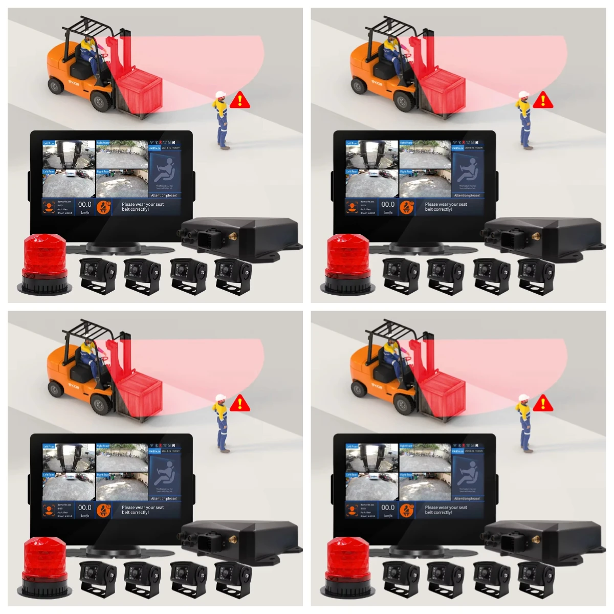 AI-Based Pedestrian Detection System with Anti-Collision Warning for Forklift 1-Year Warranty Made in China