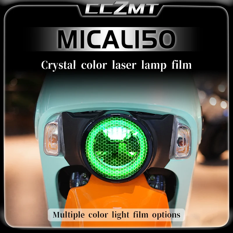 

For SYM MICA150 headlight and tail light protection film honeycomb laser sticker film modification accessories