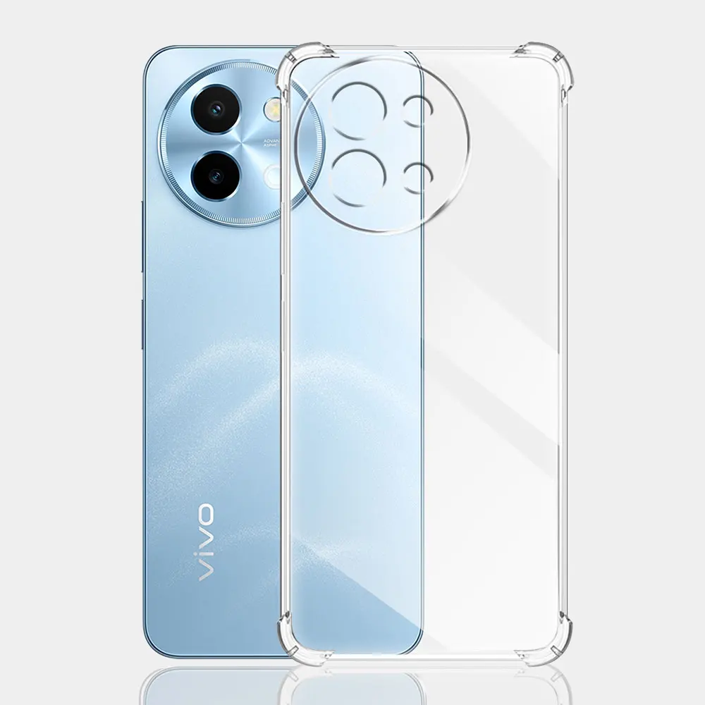 Shockproof Airbag Clear Case For Vivo Y38 Y58 5G Soft Silicone Phone Case For Vivo Y200i 5G TPU Back Cover For Vivo T3X 5G Funda