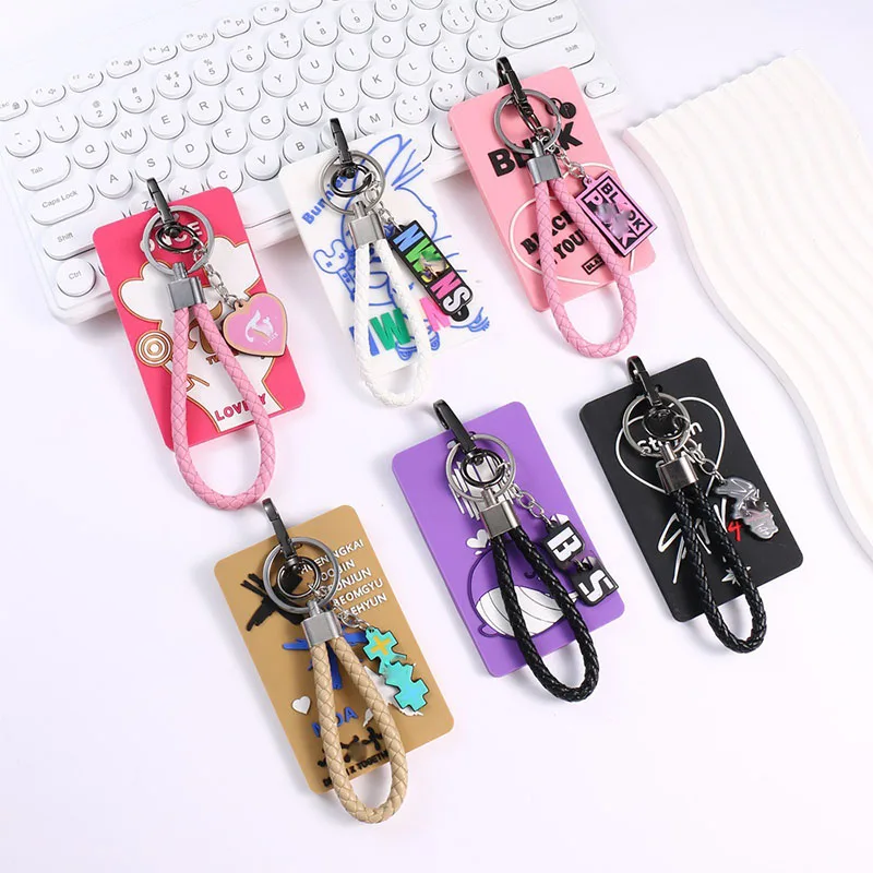 Korean Wave Card Set Cute Peripheral Soft Rubber Keychain Pendant Bank Card Public Transport Meal Card Identity Card