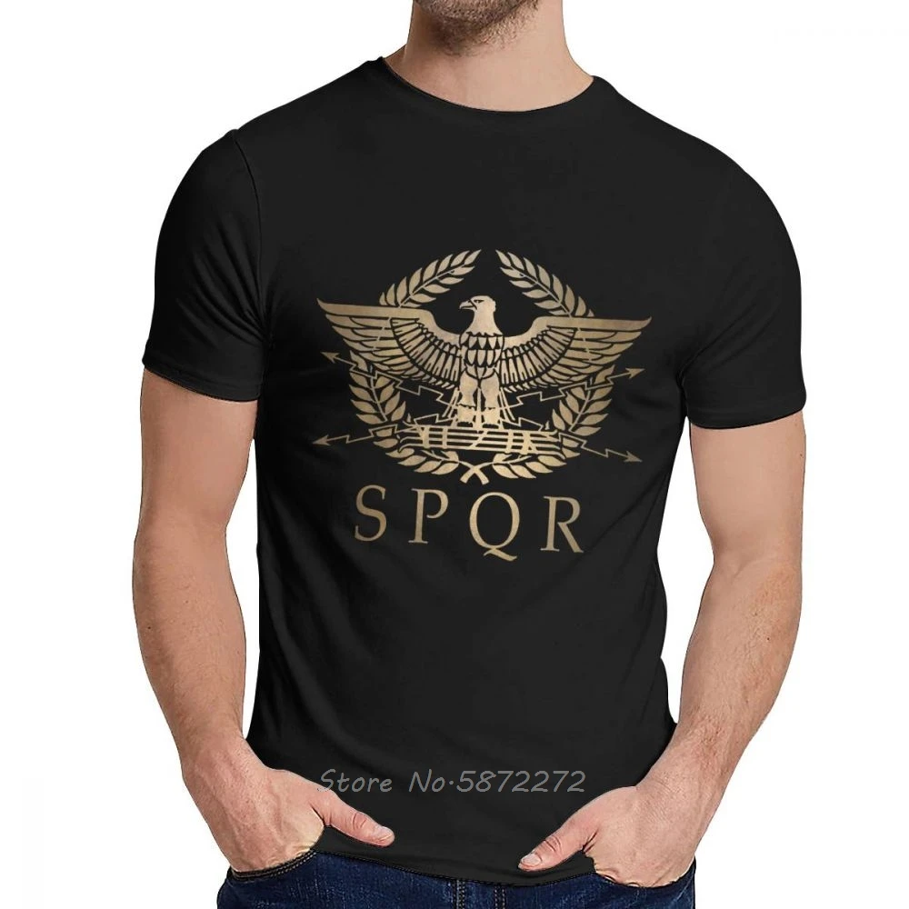 SPQR Roman Empire Standard Tee Shirt O-neck Picture Custom Man's Retro T Shirt Sweatshirt Cotton Tshirt Clothing