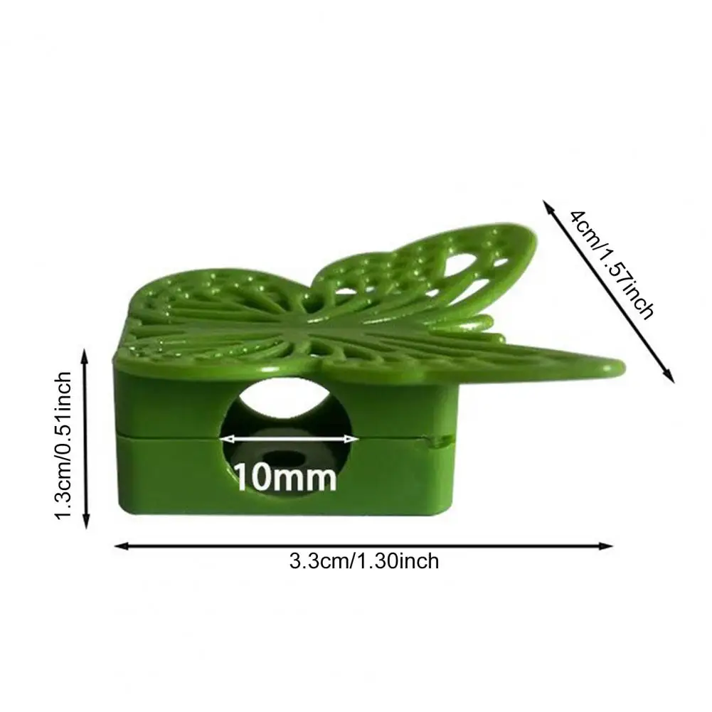 Plant Climbing Support Clip 10/100 Pcs Vine Fixture Clips with Adhesive Stickers Butterfly Shape Climbing Plant Wall Clips