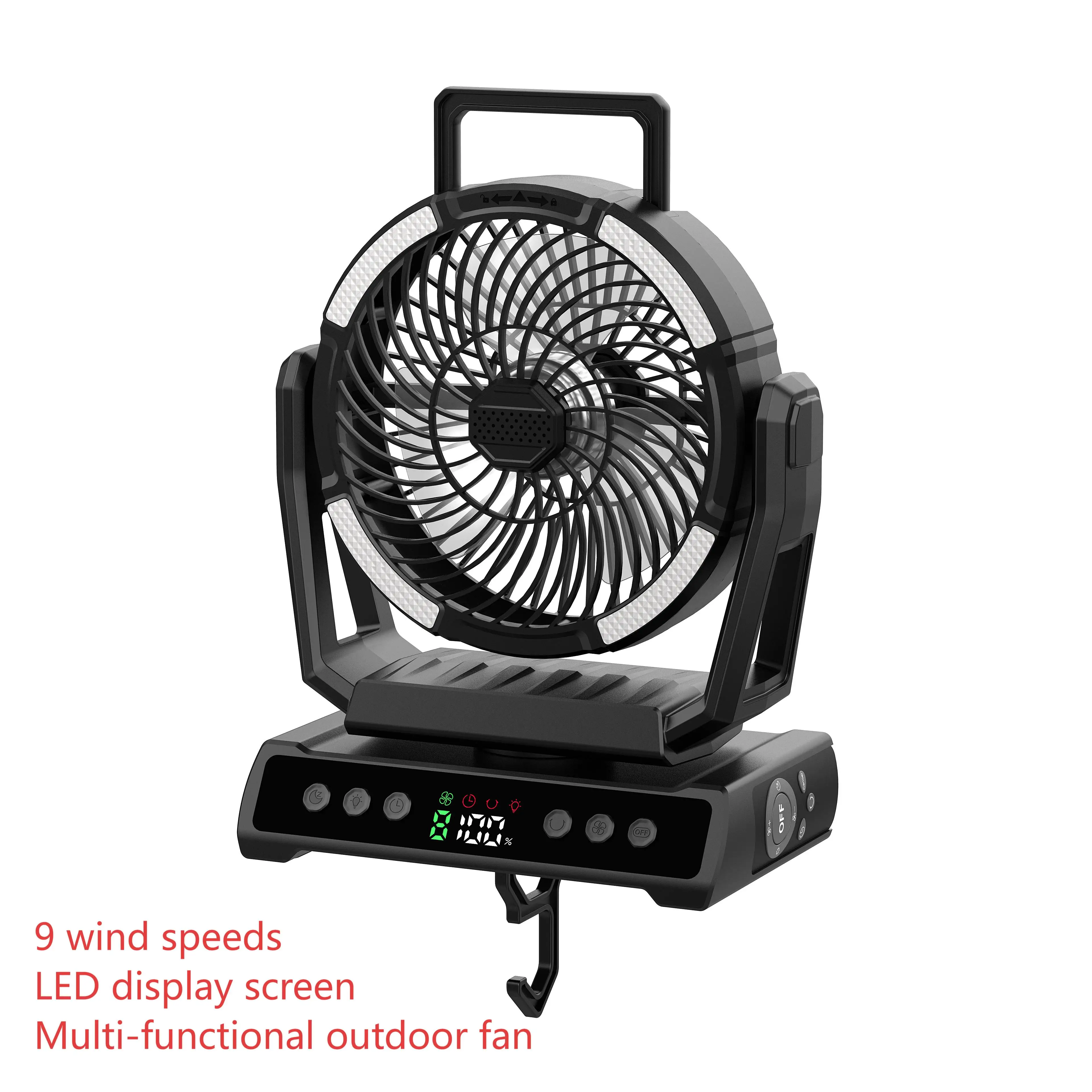 XY M01.Three-level lighting, 9-level wind speed, LED display screen, 20,000mah large battery Multi-functional fan