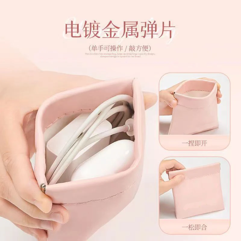 2024 Women's short Japan and South Korea small fresh automatic closing men's and women's coin purse multi-functional women's men