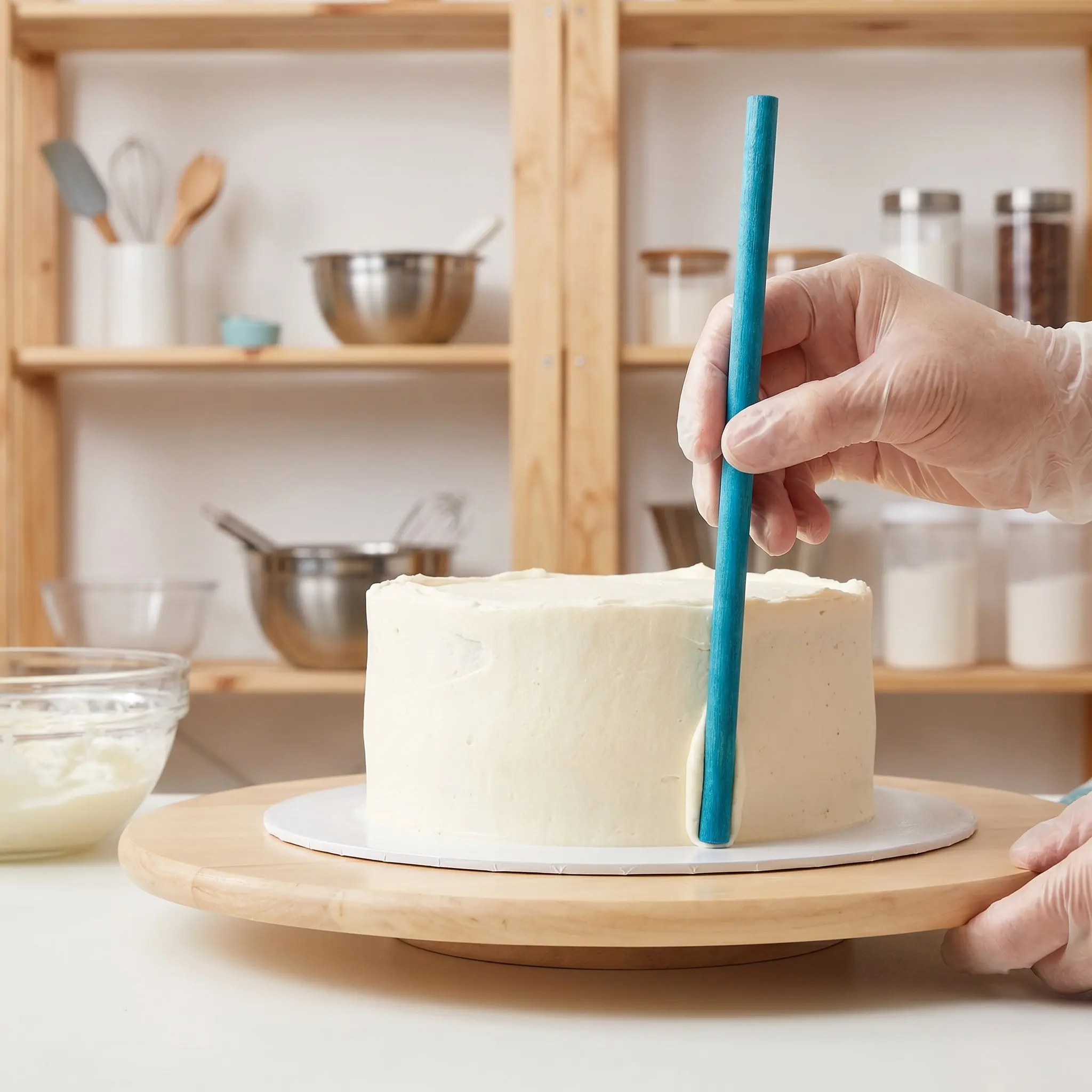 150本入り天然木製ダボ、工芸用滑らかなケーキダボ、カラフルな丸い木製スティック、diyケーキサポートやフラワーアレンジメント用