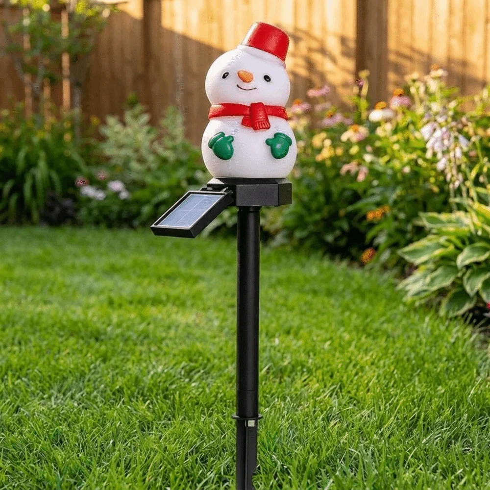 Solar Powered Christmas Solar Light Santa Claus Snowman Lawn Landscape Festive Lights Christmas Tree Waterproof