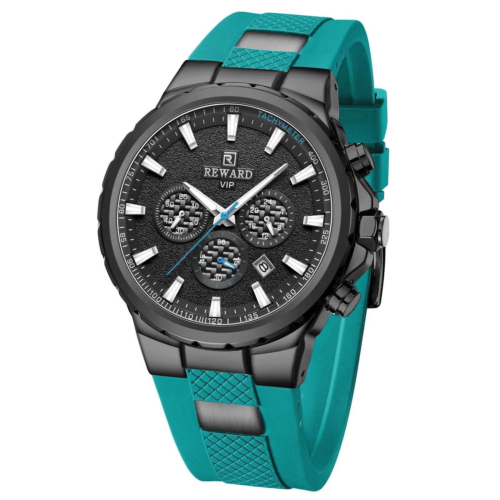 Boutique Men's Multifunctional Sports Watch Personalized Silicone Strap Waterproof Chronograph Men's Watch