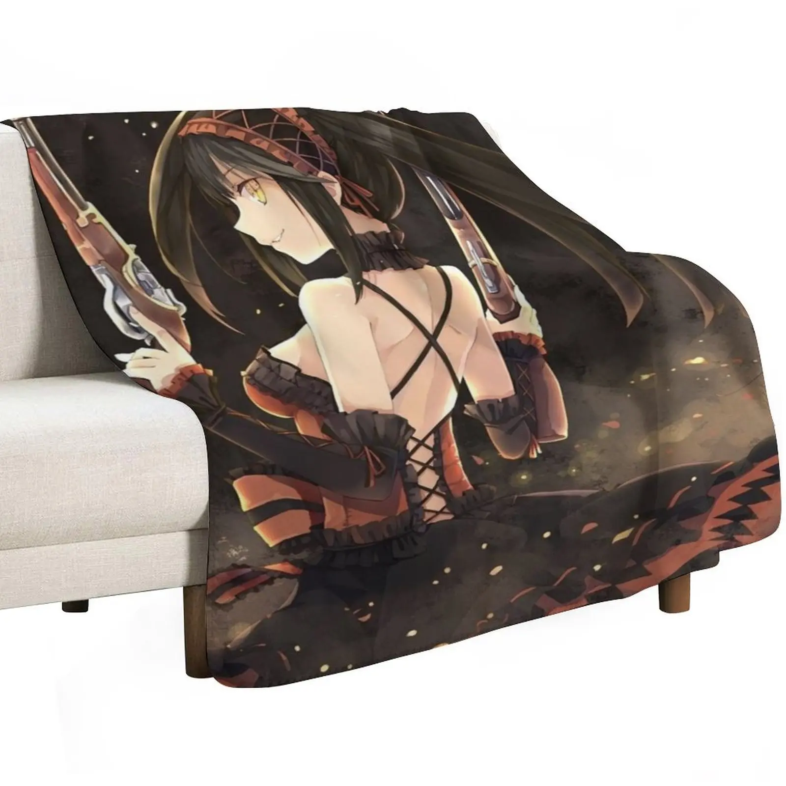 

Tokisaki Kurumi - Date A Live Throw Blanket Bed Fashionable anime Decoratives Hairy Blankets