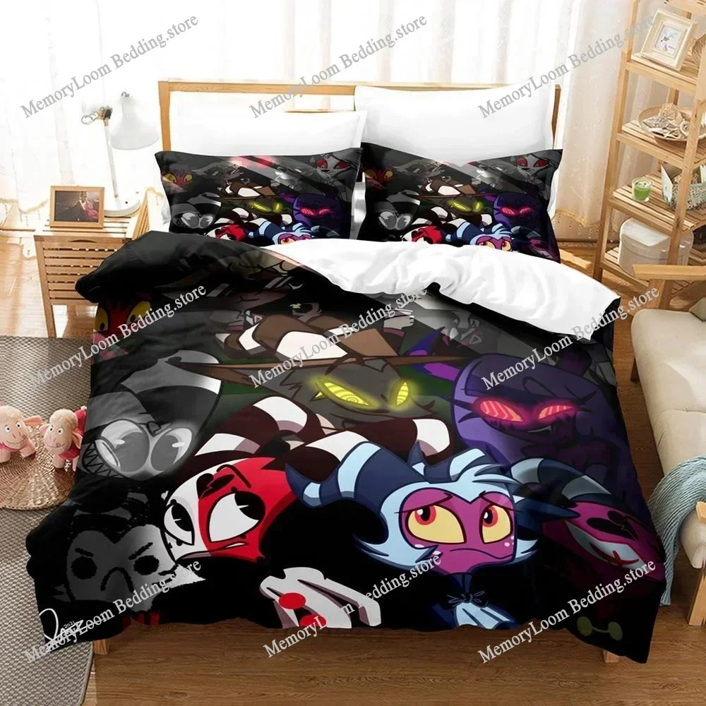 3D Printed Helluva Boss Bedding Set Duvet Cover Cover Single Twin Quilt Adult Kids Bedclothes Duvetcover Sets Home Textile