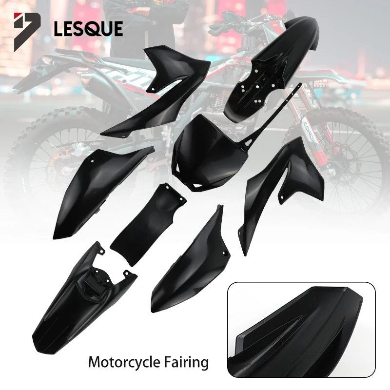 

LESQUE Pit Dirt Bike Plastic Fender Fairing Kit Full Body Cover Kits Fenders Mudguard For YH50 Motocross Off Road Enduro