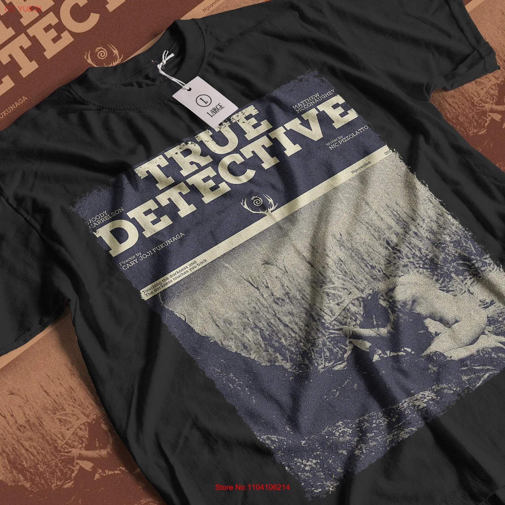 เสื้อยืดแขนยาวหรือสั้นเสื้อยืดสตรีทแวร์แนวสตรีทลายหนังสยองขวัญแนววินเทจแนวฮาโลวีน