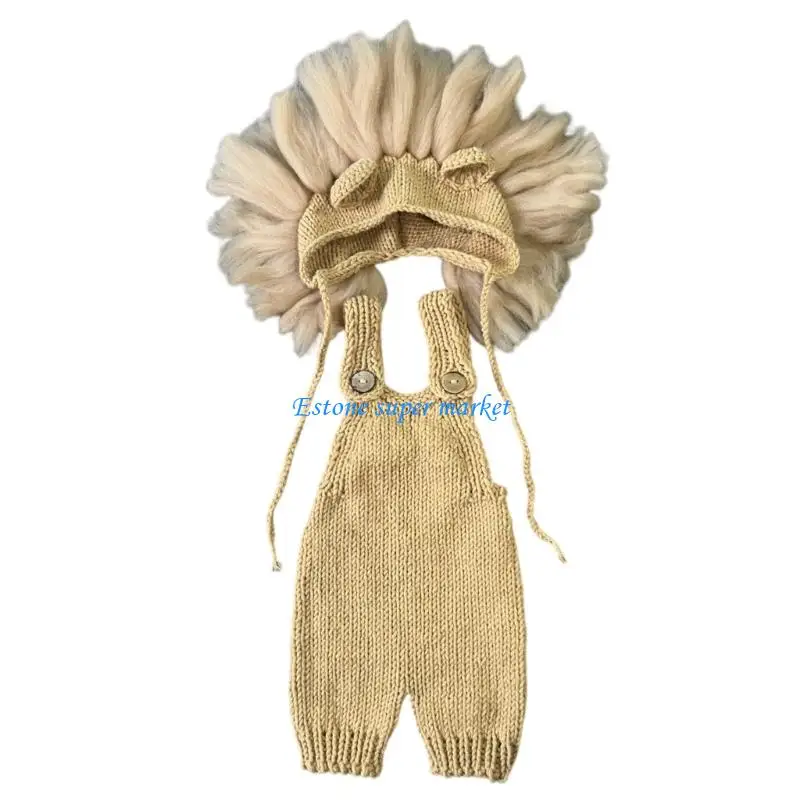 090B Sleeveless Newborns Pants Photoshoots Trousers 0 to 3 Month Baby Suspender