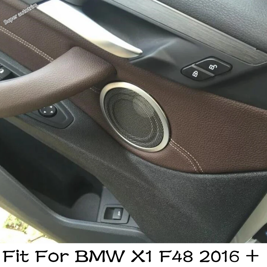 

Lapetus Accessories Interior Side Car Door Speaker Audio Loudspeaker Sound Cover Trim 4 Pcs Fit For BMW X1 F48 2016 - 2021 ABS