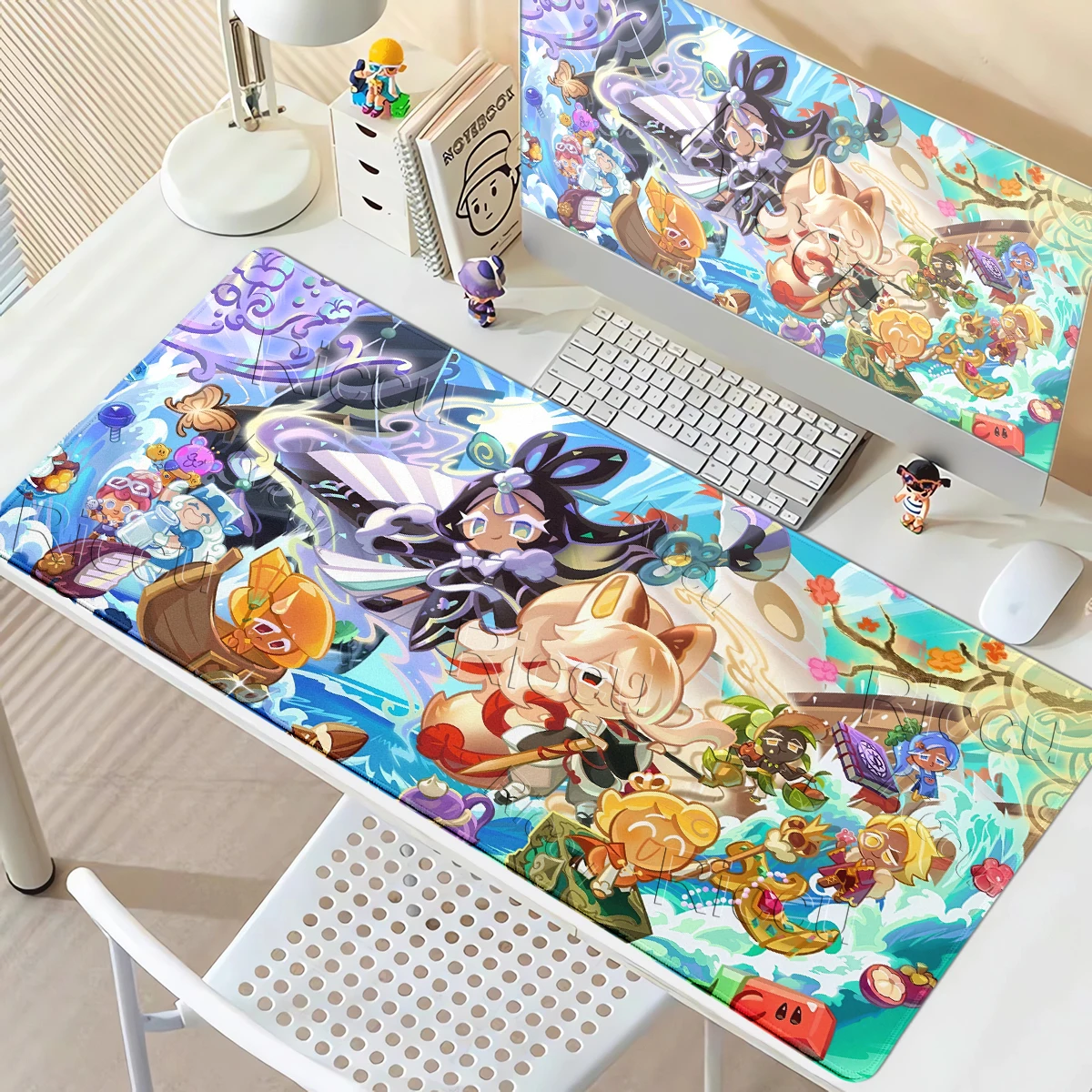 Anime Cookie Run K-Kingdom Mousepads Pattern  Locking Edge Anti-slip Table Carpet XXL Computer Keyboard PC Mat Gamer Rubber Rugs