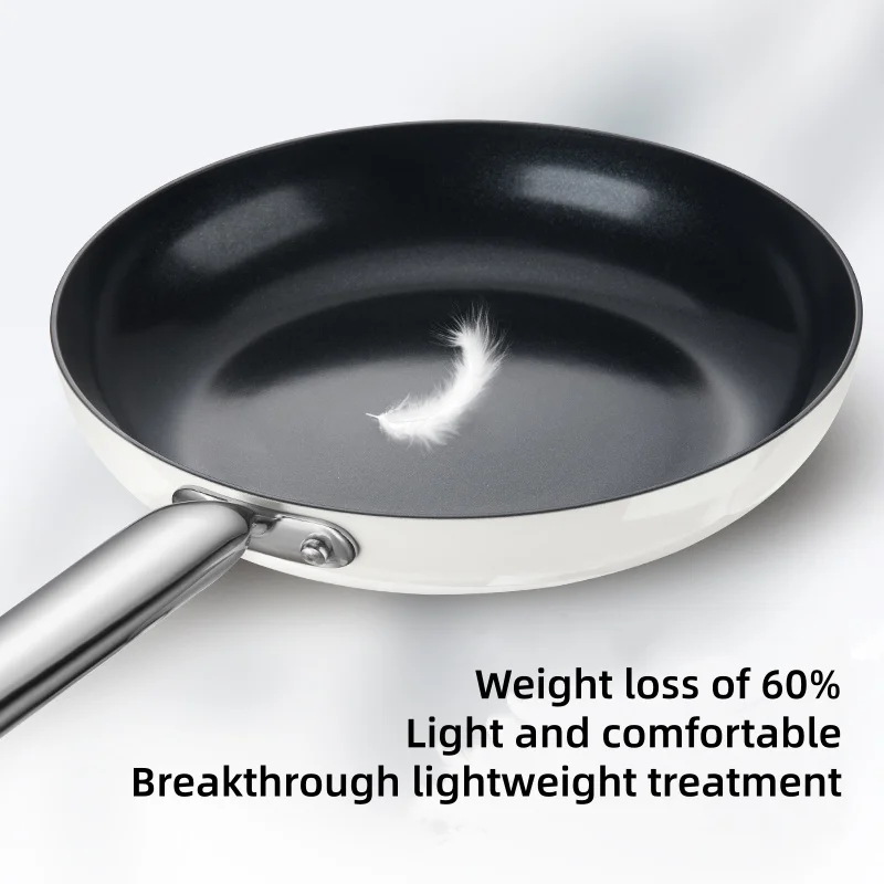Factory direct sales environmentally friendly titanium ceramic coating easy to clean aluminum frying pan