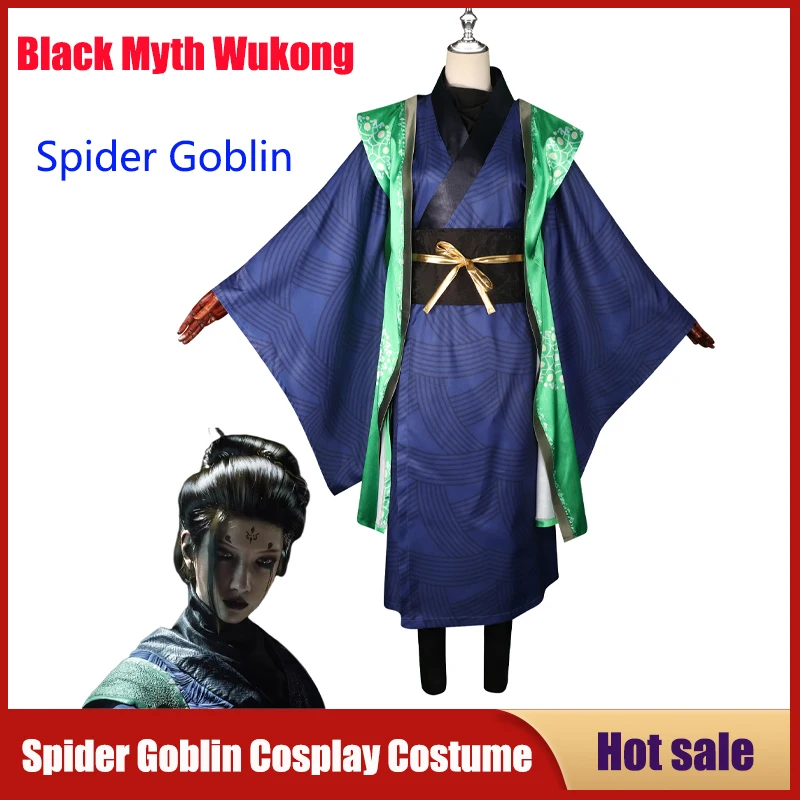 

Game Black Myth Wukong Cosplay Ancient Style Spider Goblin Cos Costume Party Halloween Carnival Anime Goku Dress For Women Suit