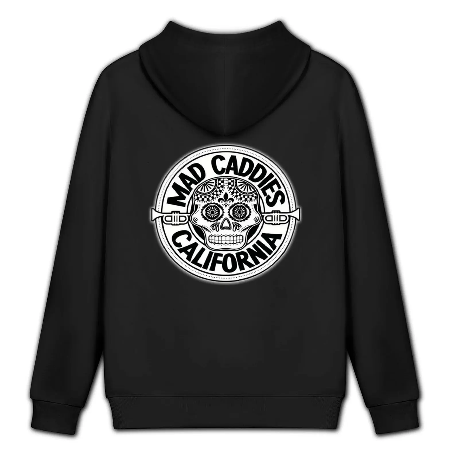 سترة بغطاء للرأس بشعار Mad Caddies Ska Punk للخريف للرجال ملابس كورية ملابس أنيمي موضة الرجال بقلنسوة كبيرة الحجم