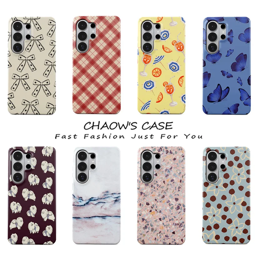 Luxury Bugr Cream Plaid Phone Case for Samsung Galaxy S20 FE S22 S24 S25 S26 Plus Ultra Edge 4G 5G Double-layer Back Cover