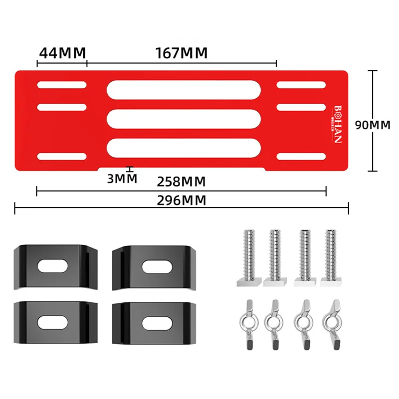 Adjustable Cutting Machine Base Plate Aluminum Alloy Guide Plate Saw Base Circular Saw Guide Rail Quick Positioning Bottom Plate