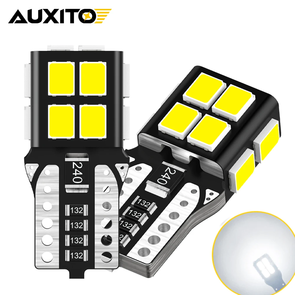 AUXITO 2Pcs W5W T10 LED Bulbs Canbus Parking Position Lamp Map Dome Reading Lights LED W5W 194 168 Car Interior Light No Error