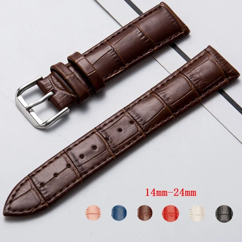 Leder armband 14.12.16/18/20/22/24 Mem/Damen Uhren armband Stahls tift schnalle Hochwertiges Armband Armband Werkzeug
