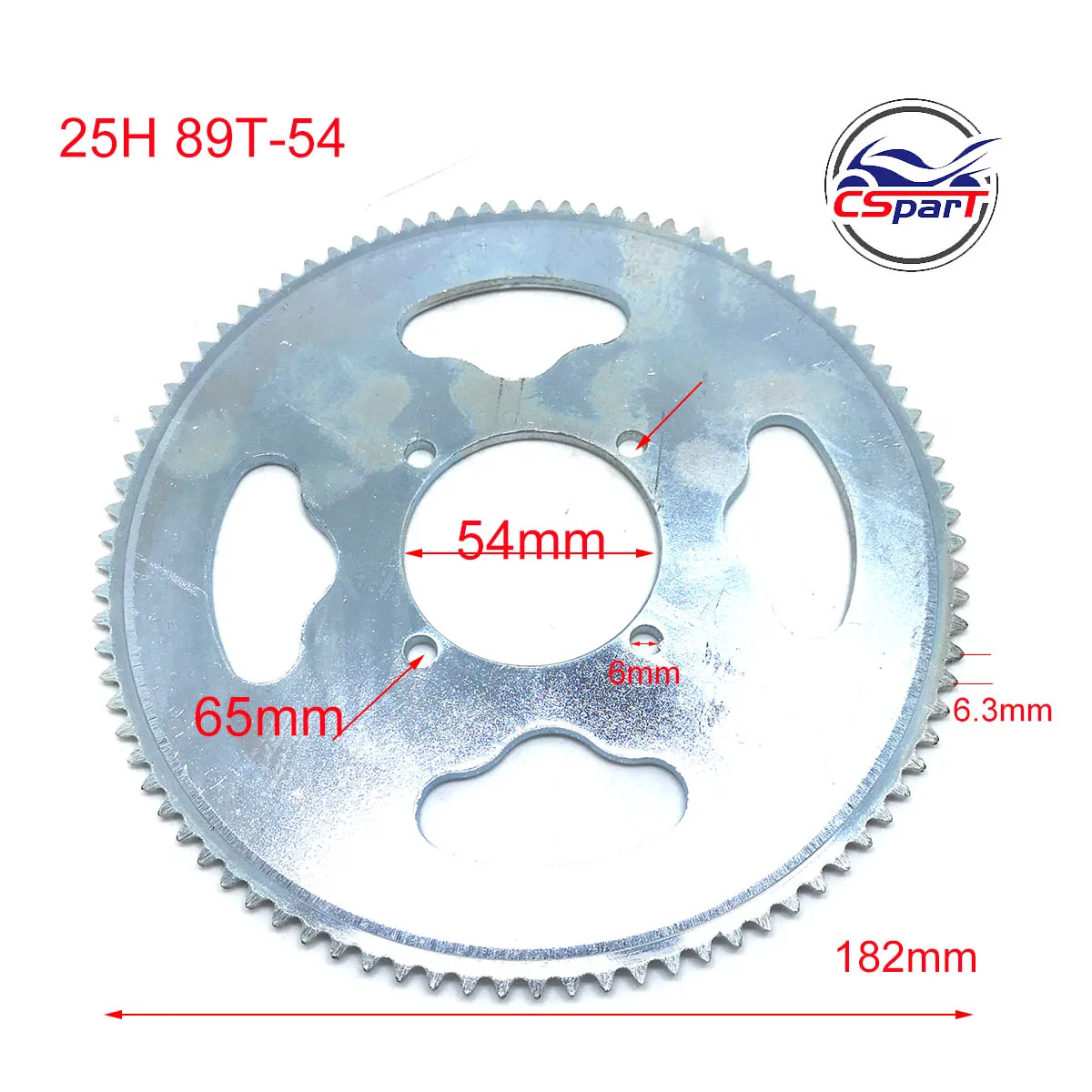 25H 55 65 80 89 Tooth 55T 65T 80T 89T 54MM Rear Sprocket For Razor EVO X-Treme IZIP E Gas Scooter Mini Moto