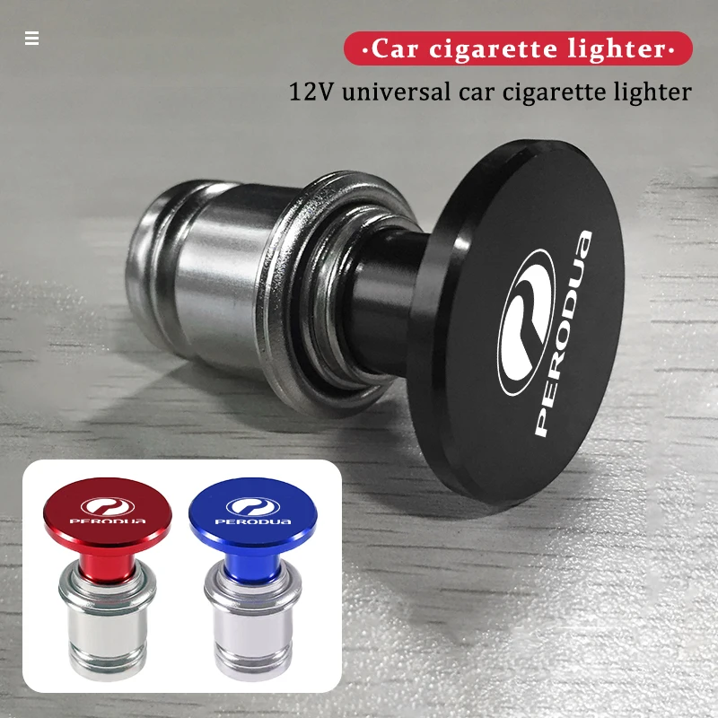 Encendedor de cigarrillos con logotipo de coche, accesorios de aleación de aluminio para Perodua Myvi Alza Ativa Facelift Myvi Ativa 5w30 D3 Sp3
