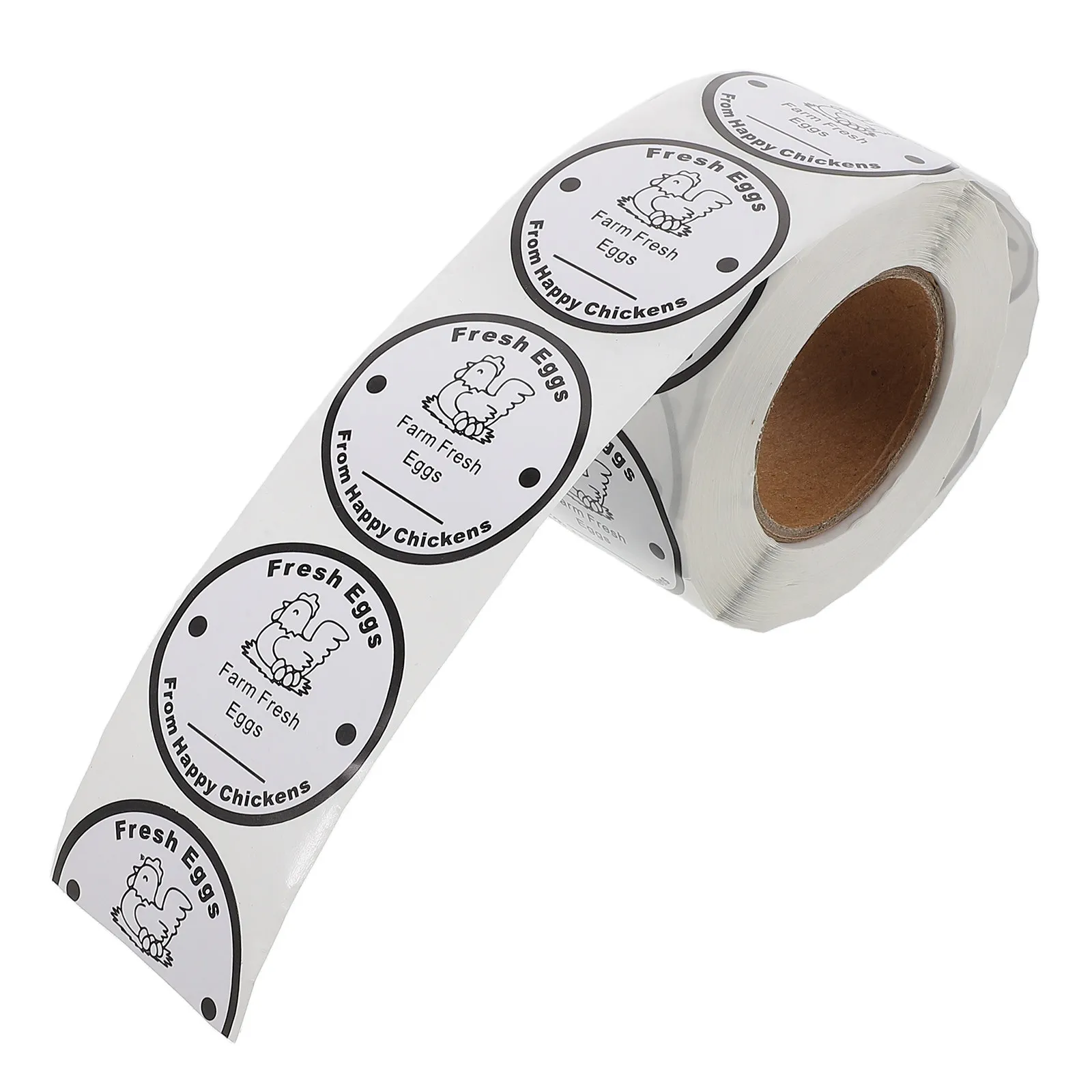 500Sheets Decorative Food Package Sticker Eggs Carton Labels 81CM Round Farm Stickers Farmers Market Packaging