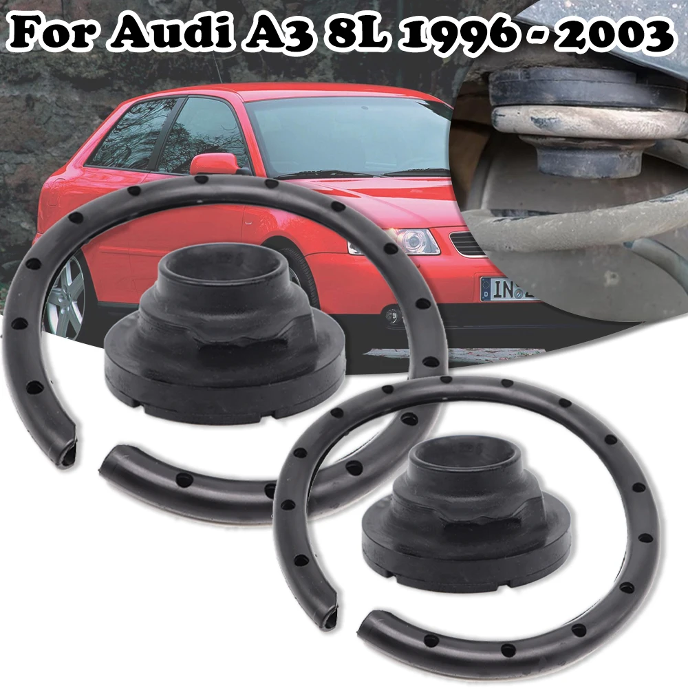 

2Pcs Rear Axle Coil Spring Isolator Mount Plate Shock Absorber Sleeve For Audi A3 8L 1996 1997 1998- 2003 Top strut mount buffer