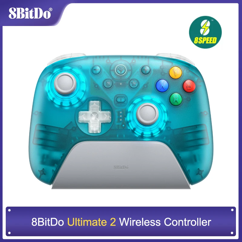 8BitDo Ultimate 2 Wireless Gaming Controller for PC Windows 10, 11 Android TMR Joystick & Switchable Triggers with Charging Dock