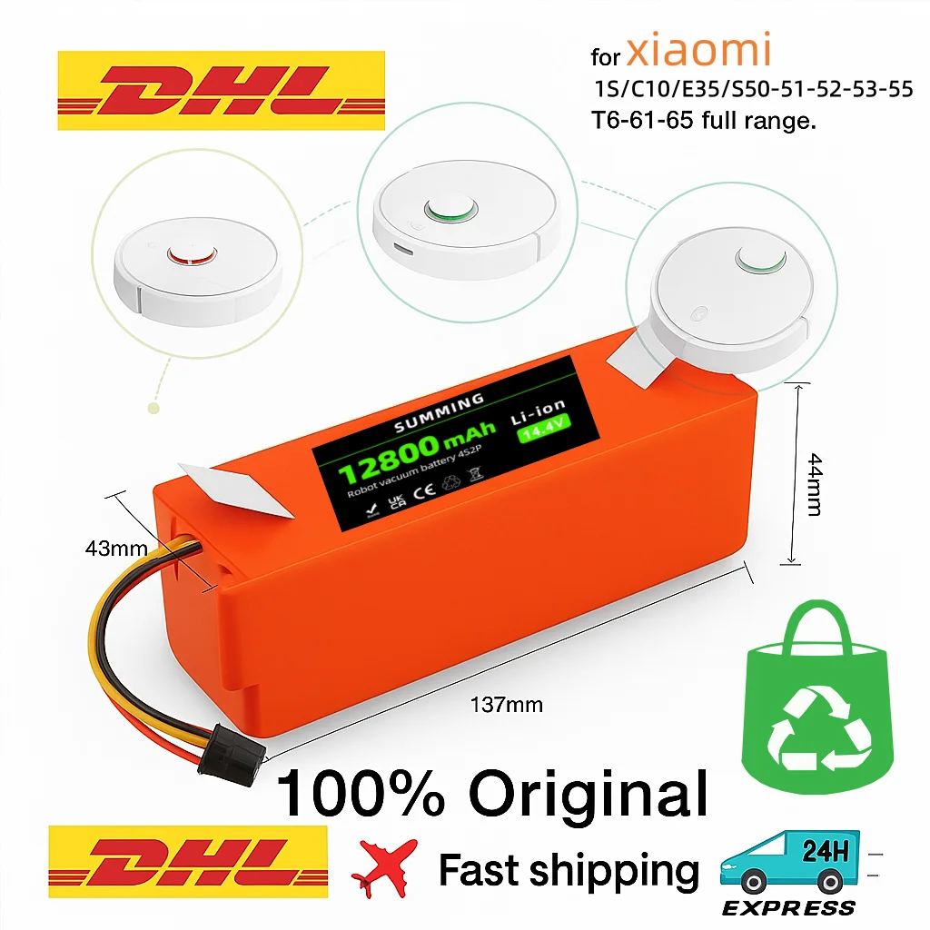 

100%Original compatible with Mi Home sweeping for Xiaomi 1st generation 1S stone S50 S51 S55 T6 small watt C10 lithium battery