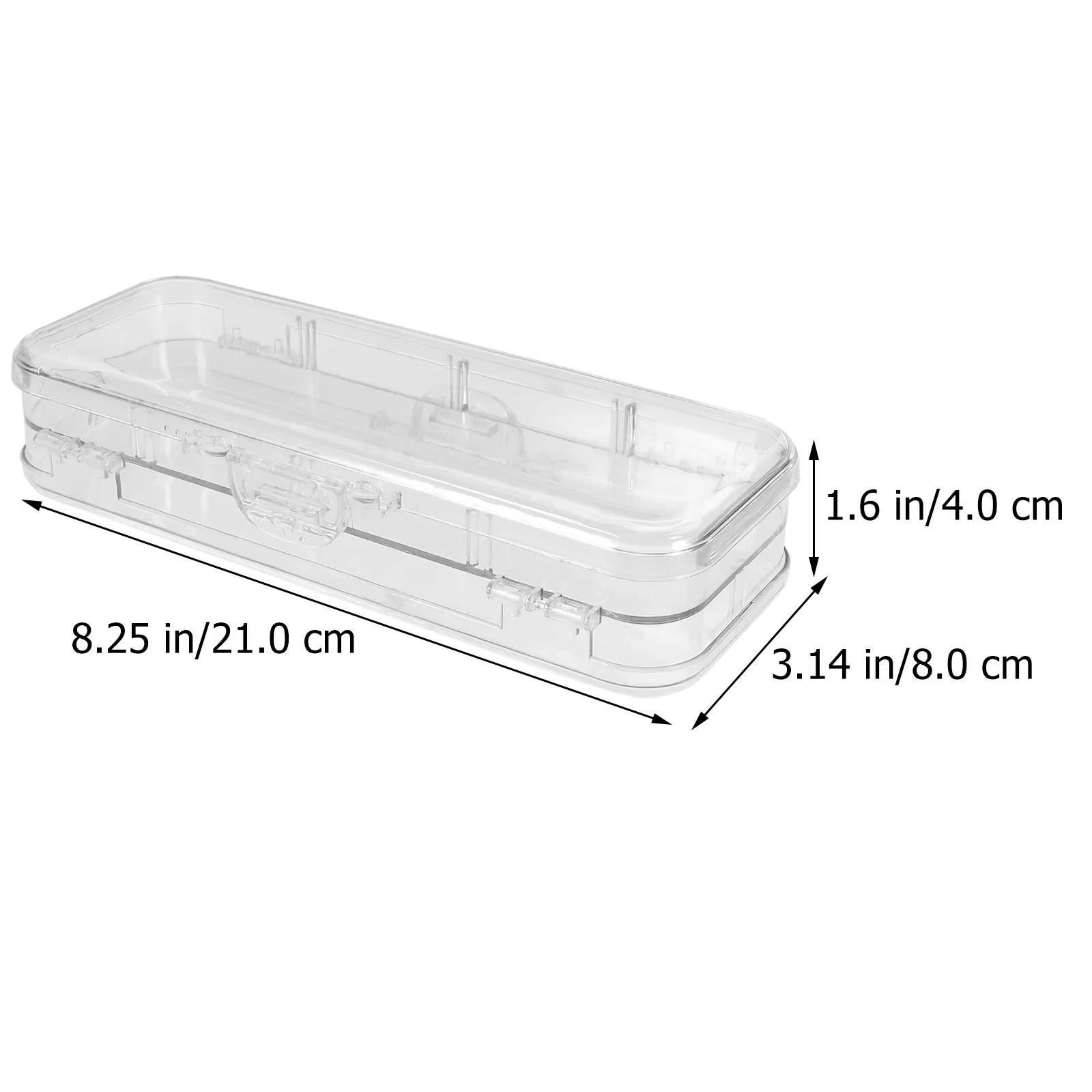 Sturdy Plastic Pencil Case Lightweight Portable Pen Container for Pencils Crayons Erasers Sharpeners Small Items Stationery