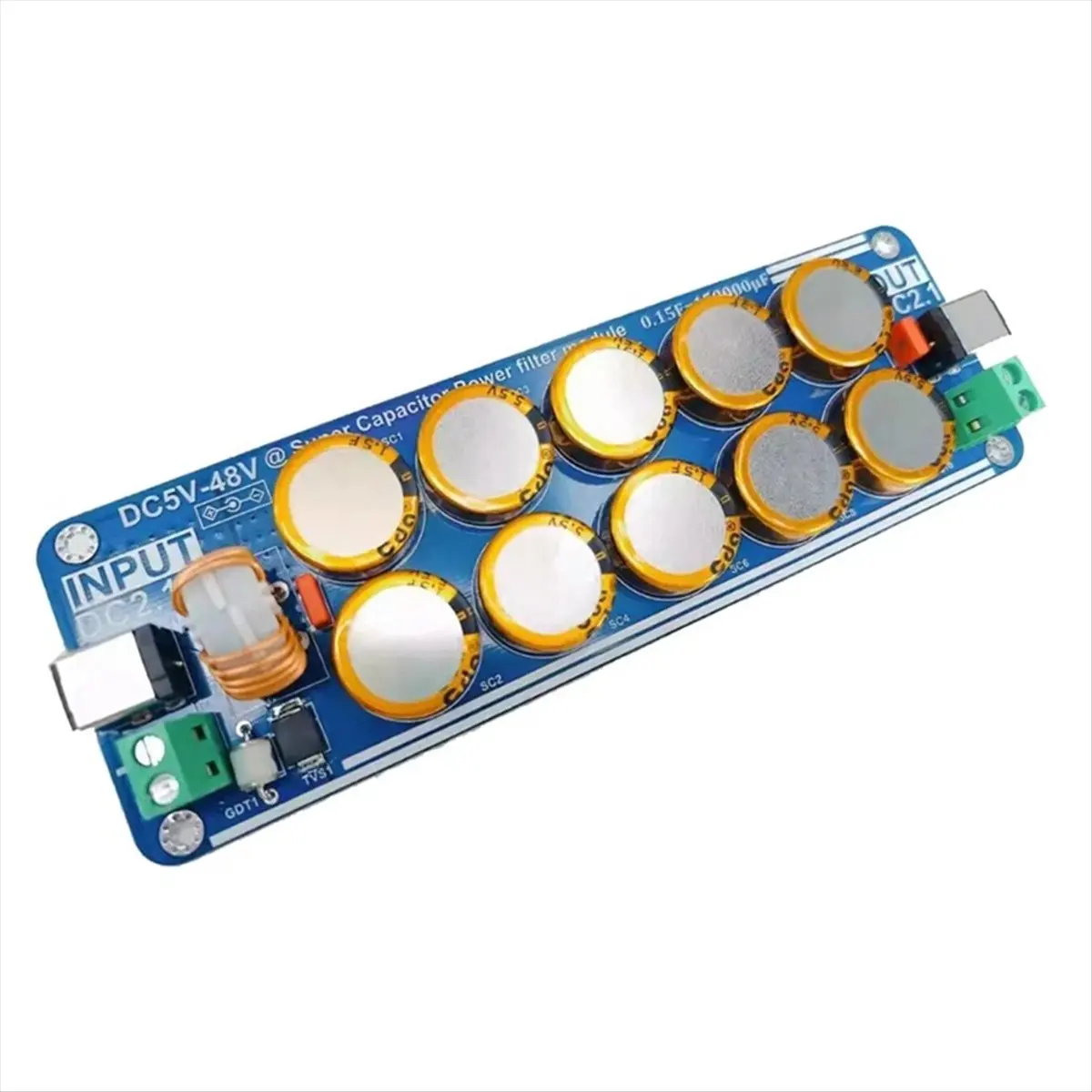 DT82 New 5V-48V 10A Supercapacitor Filter Board Linear Switching Power Supply for Headphone Amplifier Amplifier