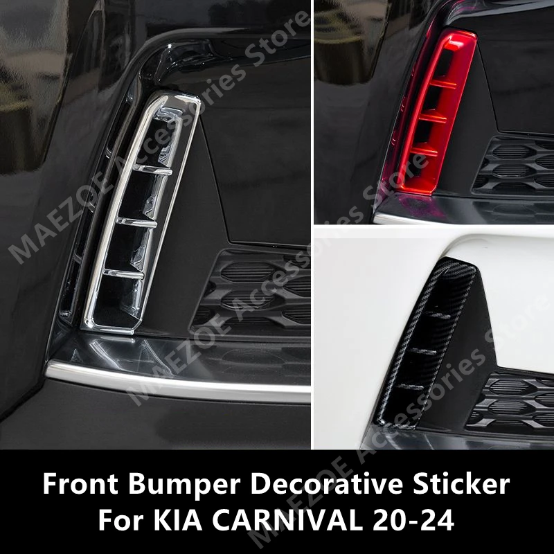 

For KIA CARNIVAL 20-24 Front Bumper Decorative Sticker,Car Exterior Modification Protection Decoration Accessories Refit
