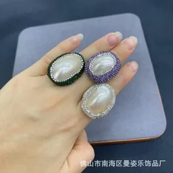 New natural Mapei live 18K real gold electroplated color retention ring popular original live ring jewelry