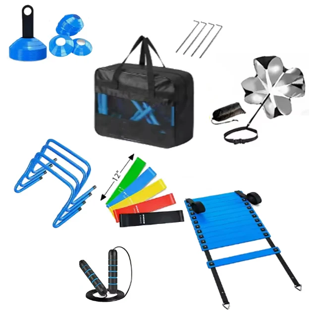 

Fast Speed Agility Ladders Set Soccer Football Training Tools with Flat Rung & Carrying Bag Speed & Agility Exercise Equipment