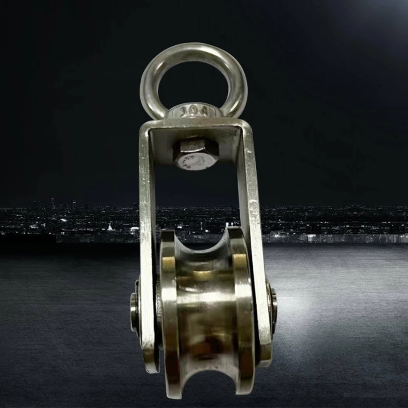 2pcs Efficient Pulley Swivel Pulley Antideformation Pulley Rollers Block for Various Applications Safe Load Capacity Drop ship
