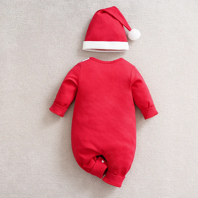 Christmas Cute Gingerbread Man Newborn Clothes Cotton Comfortable 0-18 Boys And Girls Spring AndAutumn Long Sleeve Baby Jumpsuit